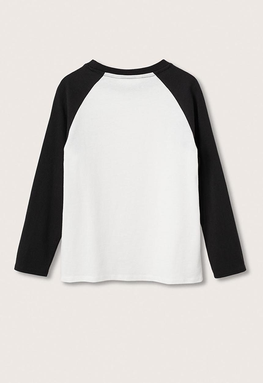 MANGO - T-shirt noise - white & black