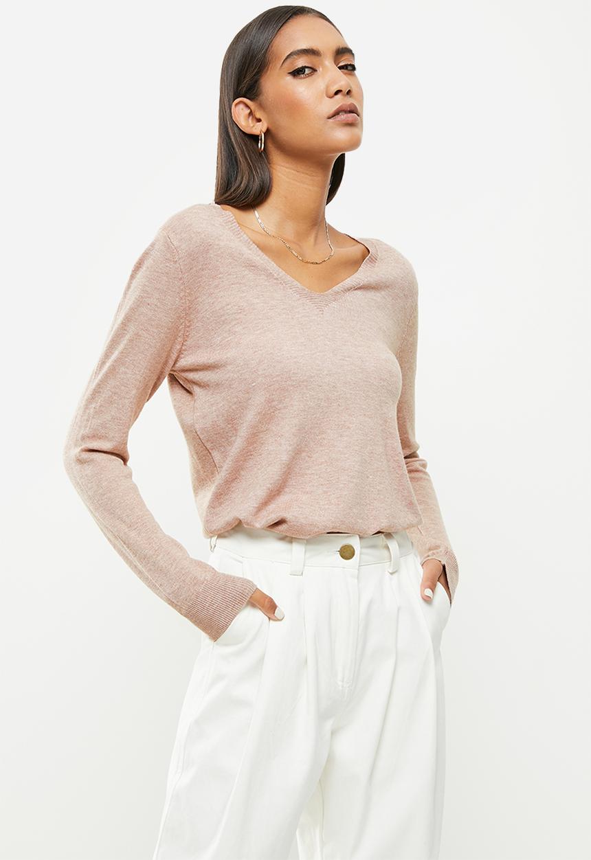 dailyfriday - V-neck sweater - tan