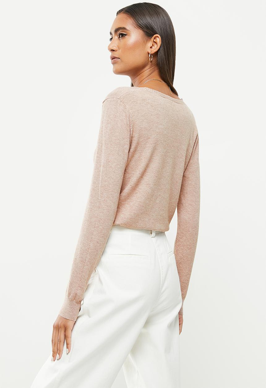 dailyfriday - V-neck sweater - tan