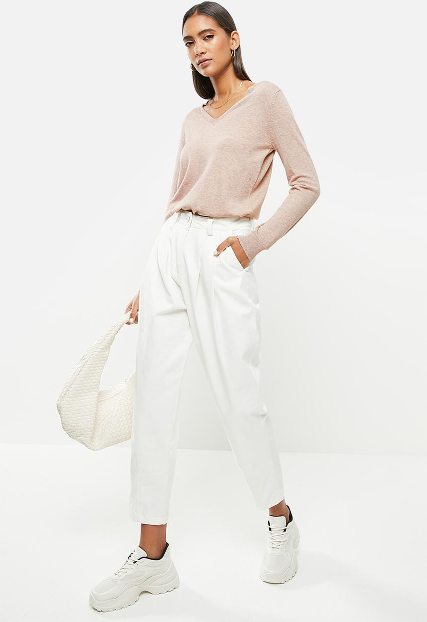 dailyfriday - V-neck sweater - tan