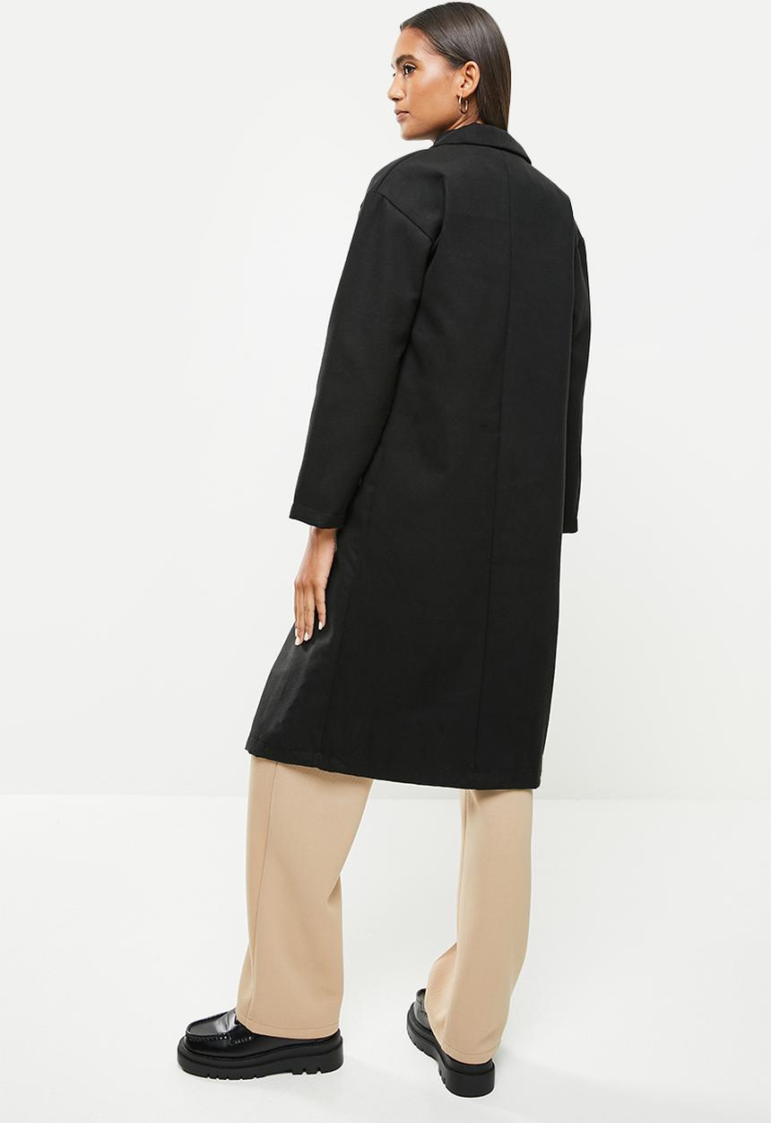 dailyfriday - Double breasted coat - black