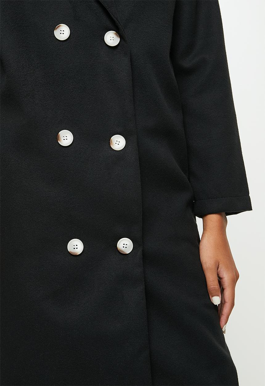 dailyfriday - Double breasted coat - black