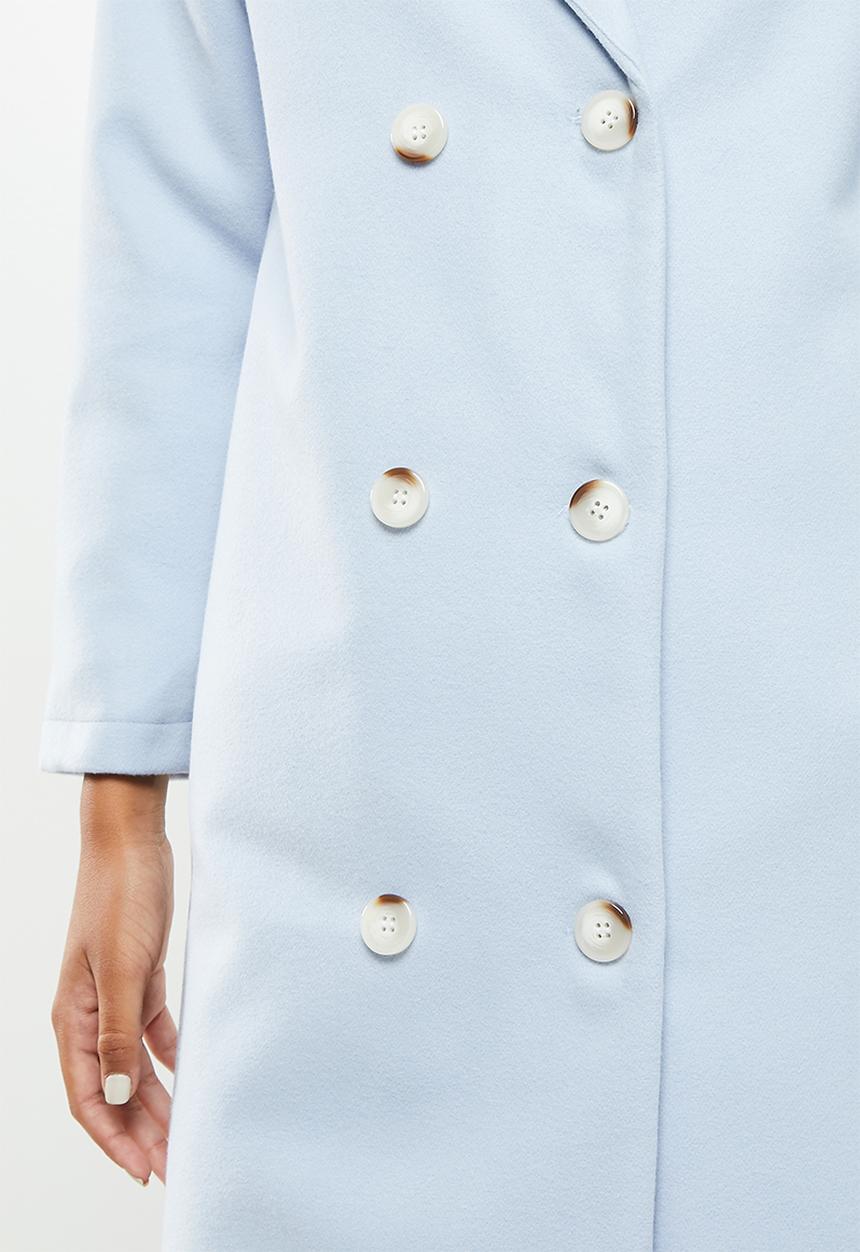 dailyfriday - Double breasted coat - dusty blue