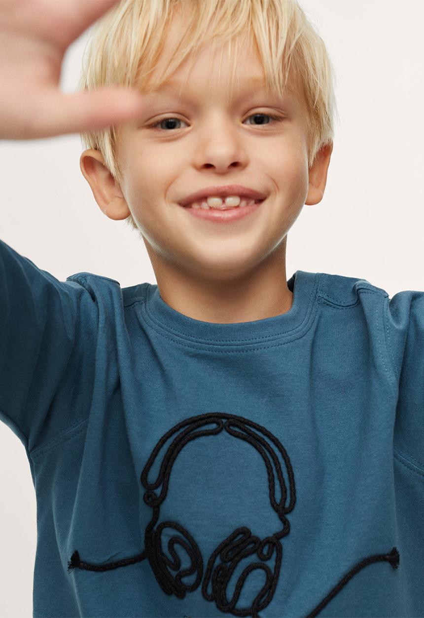 MANGO - T-shirt connect - dark blue