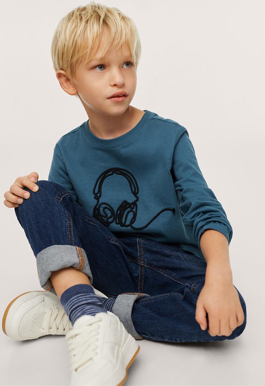 MANGO - T-shirt connect - dark blue
