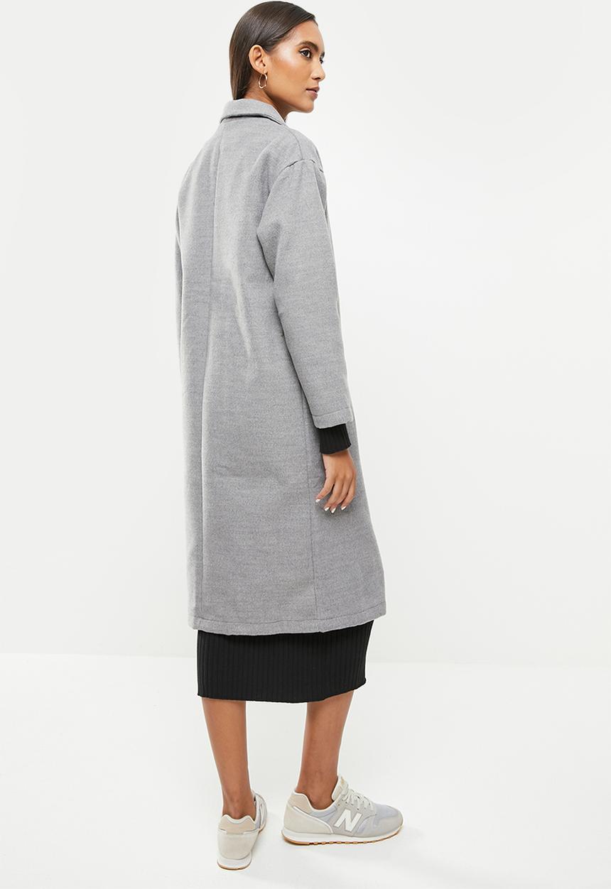dailyfriday - Double breasted coat - grey melange