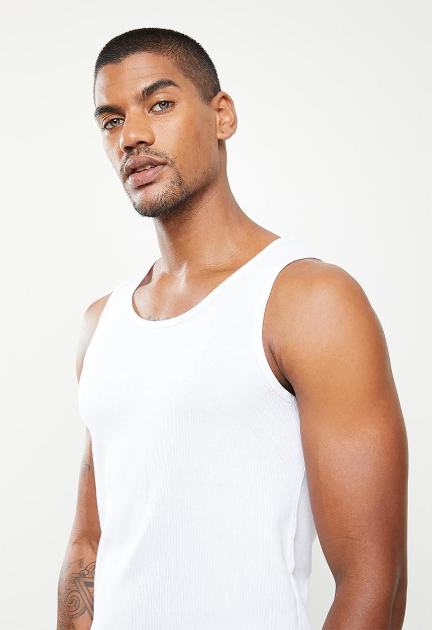 Superbalist - 2 pack rib vests - white