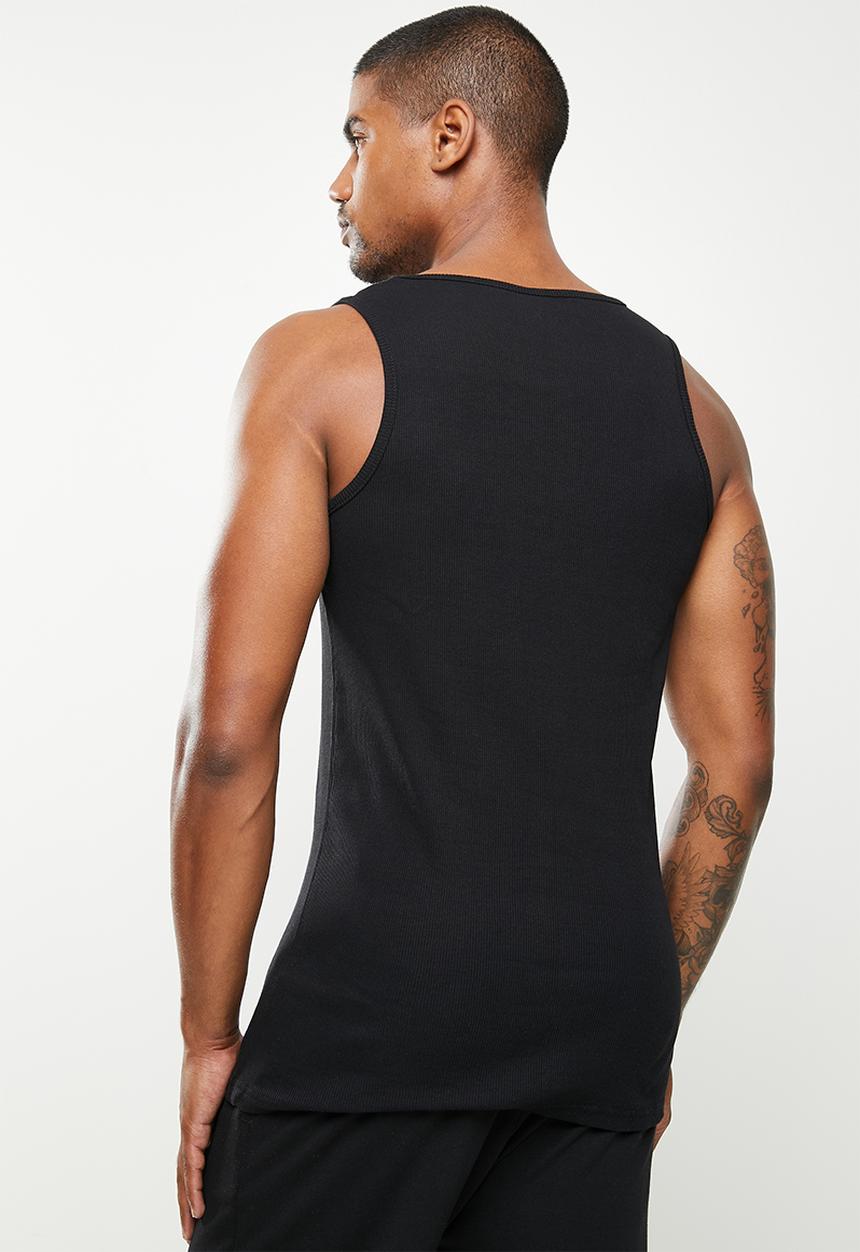 Superbalist - 2 pack rib vests - black & white