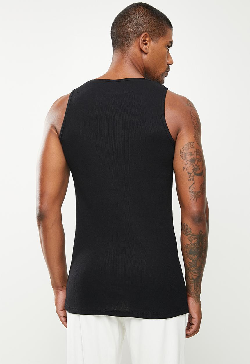 Superbalist - 2 pack rib vests - black