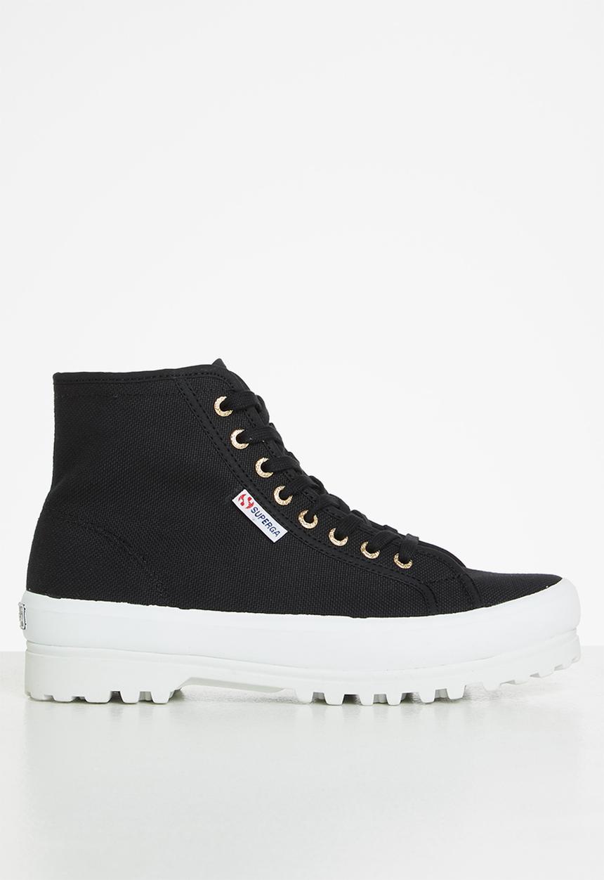 SUPERGA - 2341 cotu alpina boot - black & pale gold