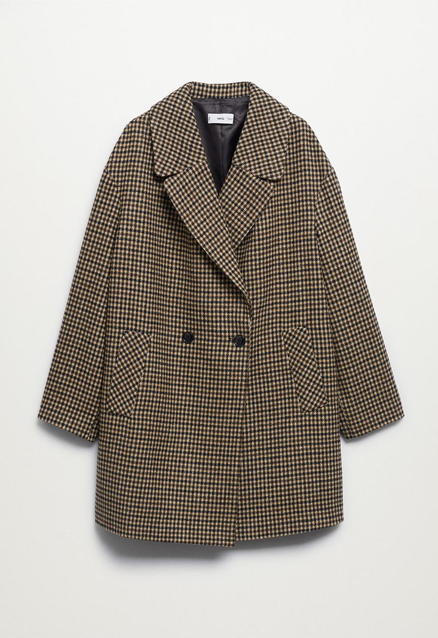 MANGO - Plus coat cuadra - brown