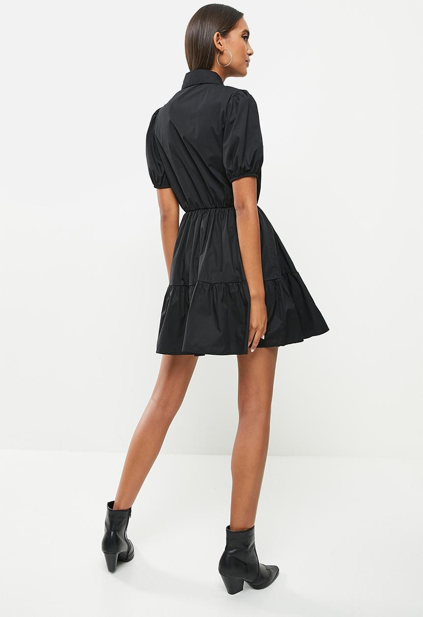 SISSY BOY - Poplin dress with buttons - black