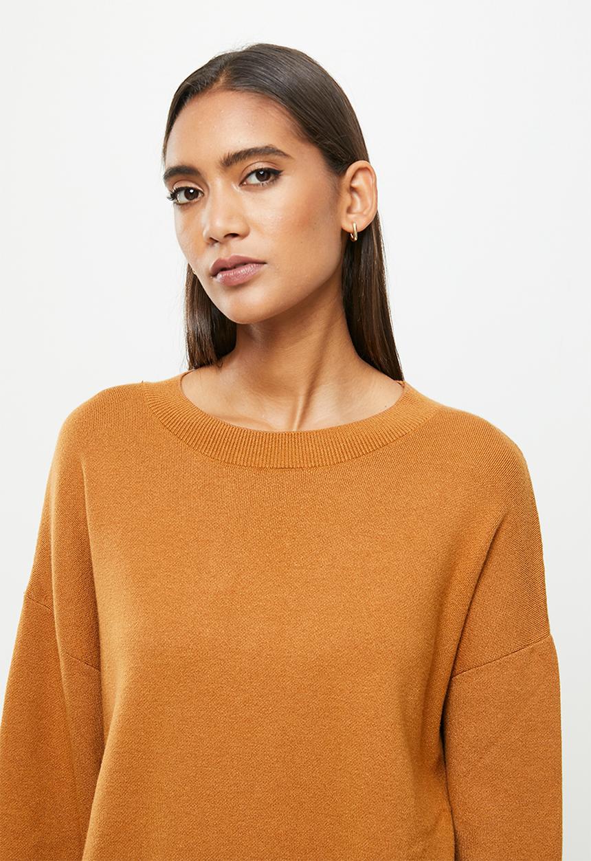 MANGO - Sweater titanic - medium brown