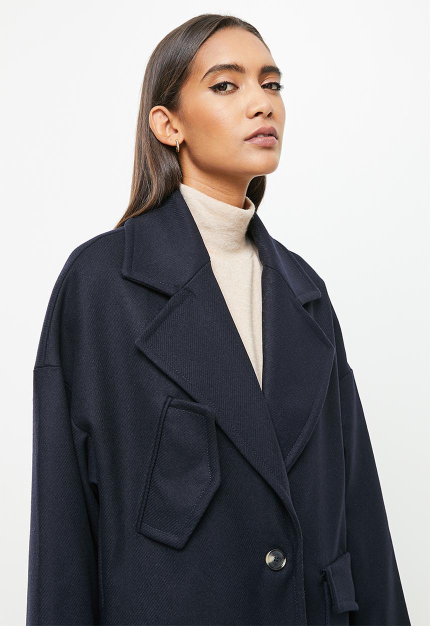 MANGO - Coat pocket - navy 
