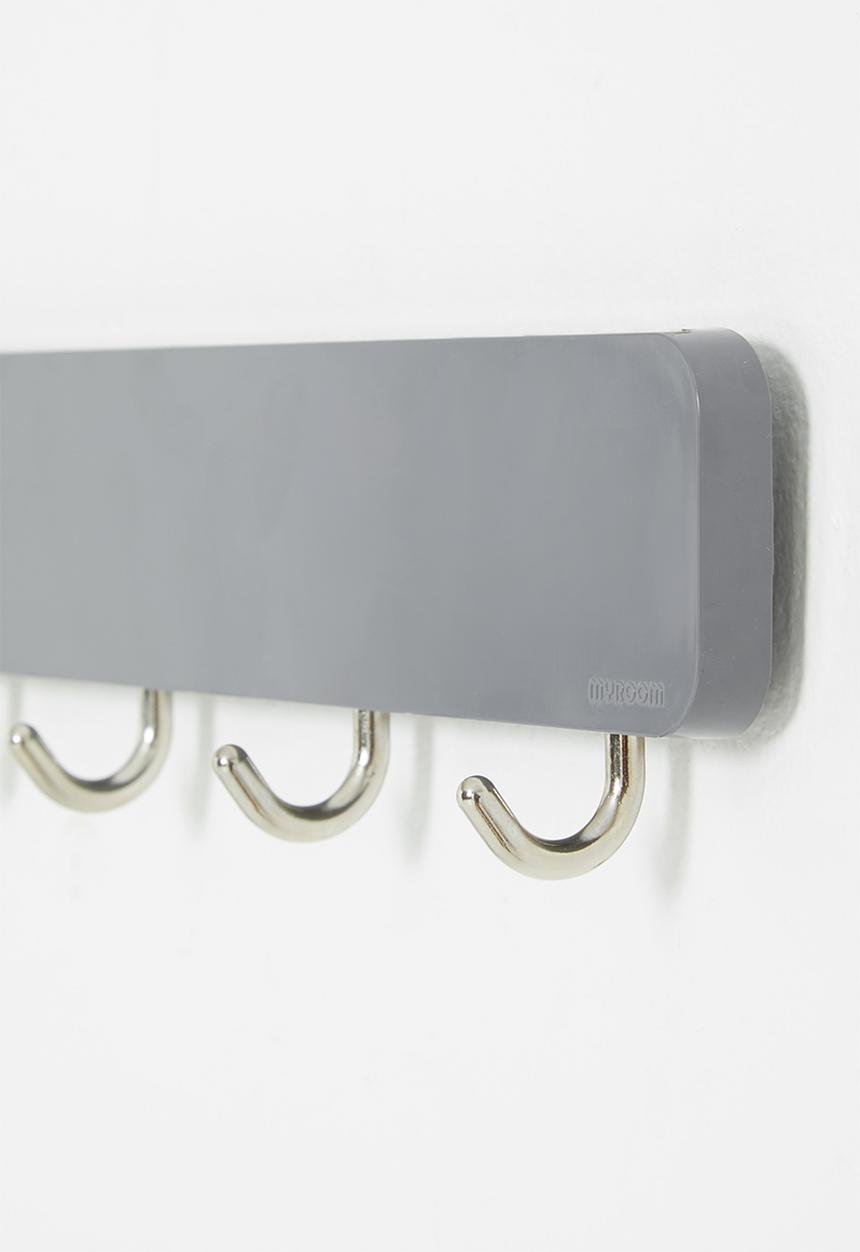 Litem - Wall hook - 5 hooks - grey