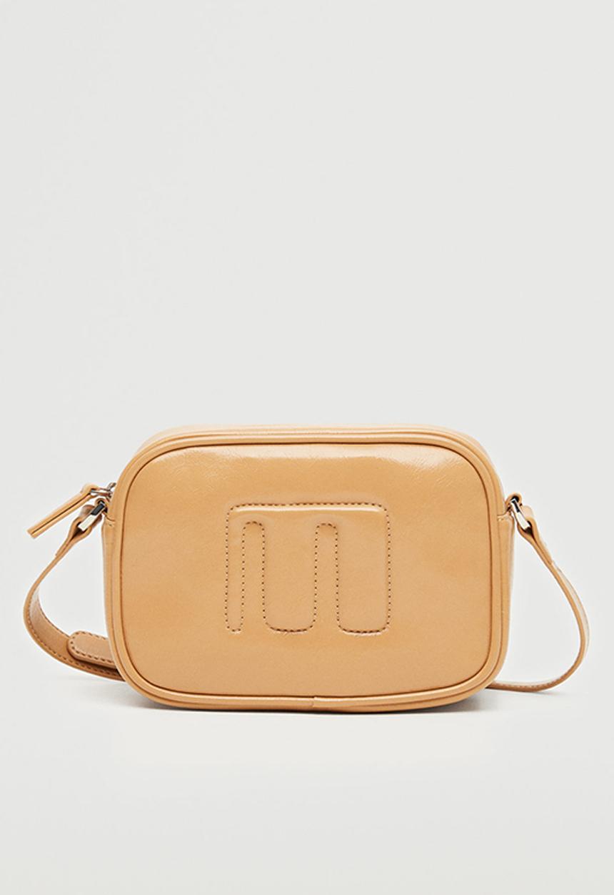MANGO - Crossbody bag with logo - medium brown