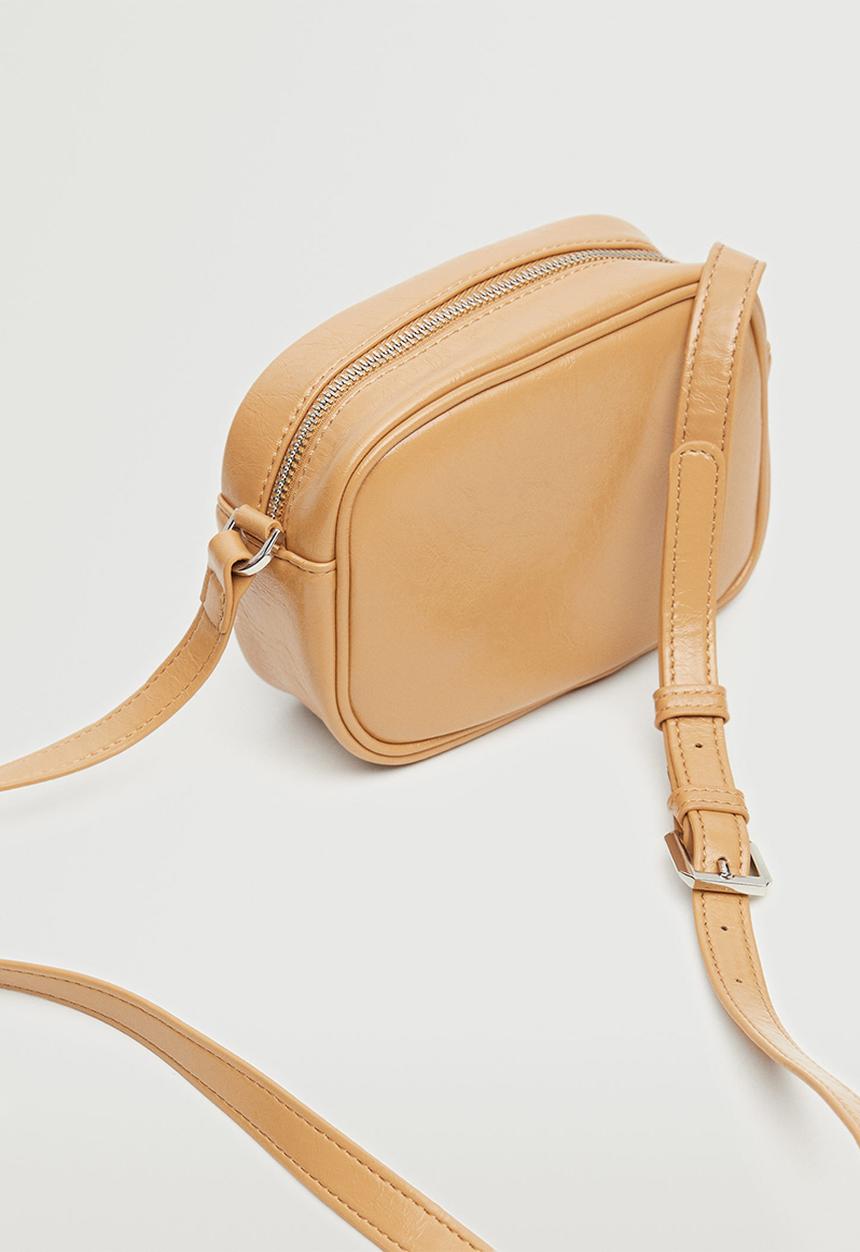 MANGO - Crossbody bag with logo - medium brown