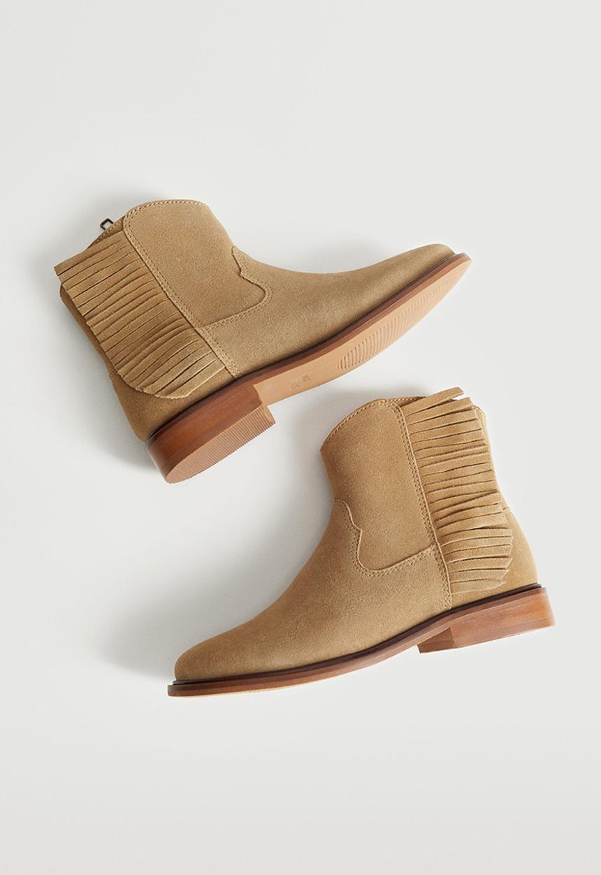 MANGO - Ankle boots polo - beige