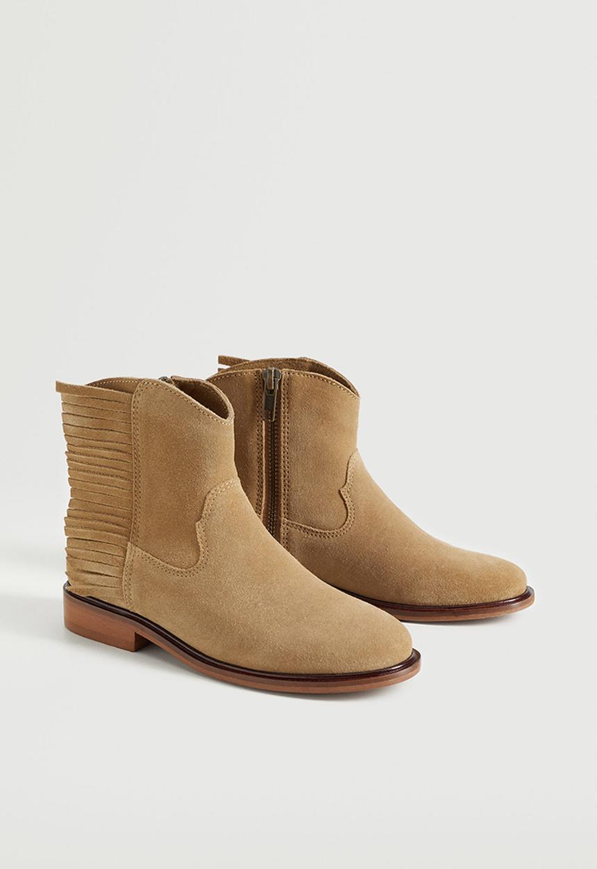 MANGO - Ankle boots polo - beige