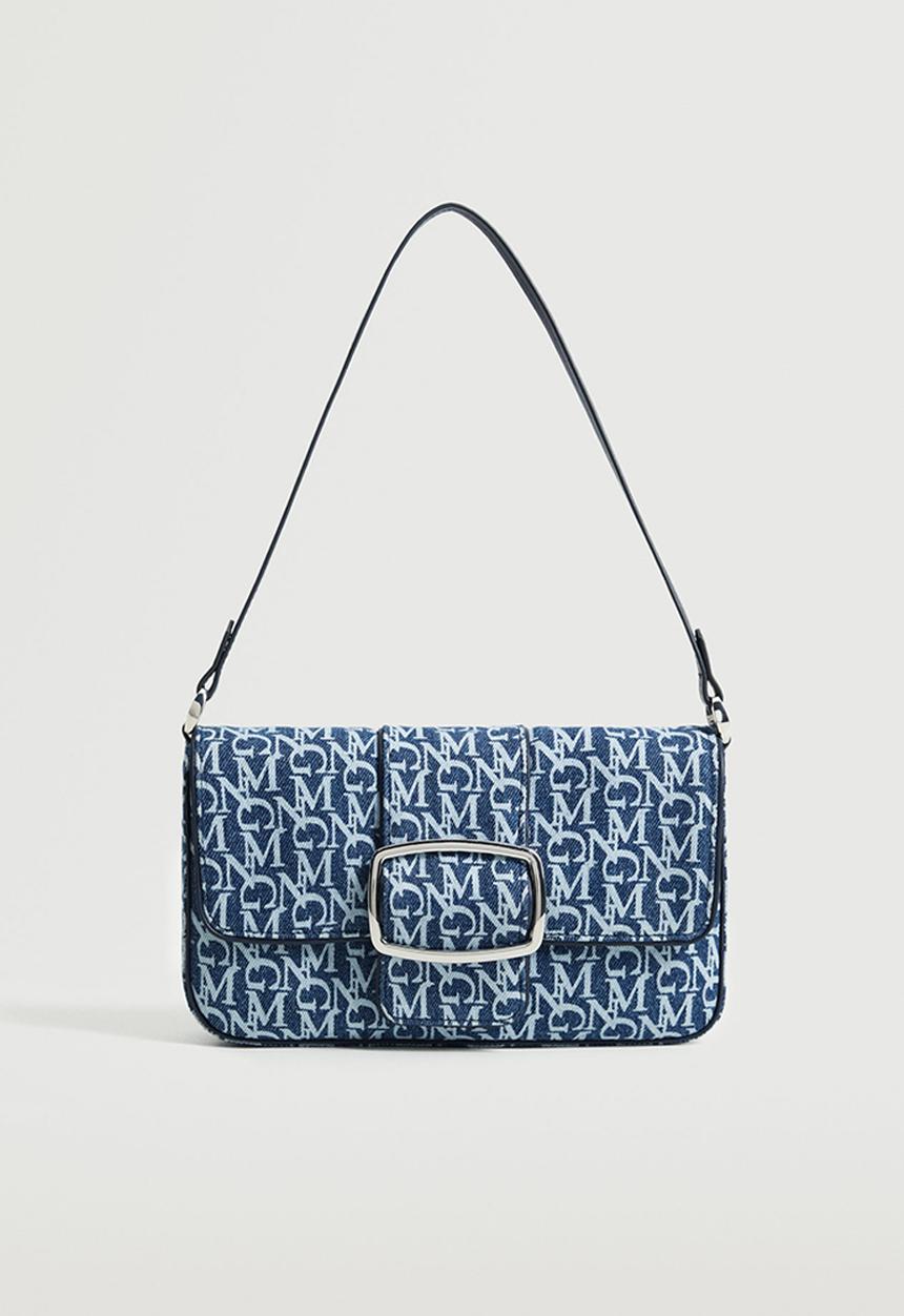 MANGO - Logo cotton bag - blue