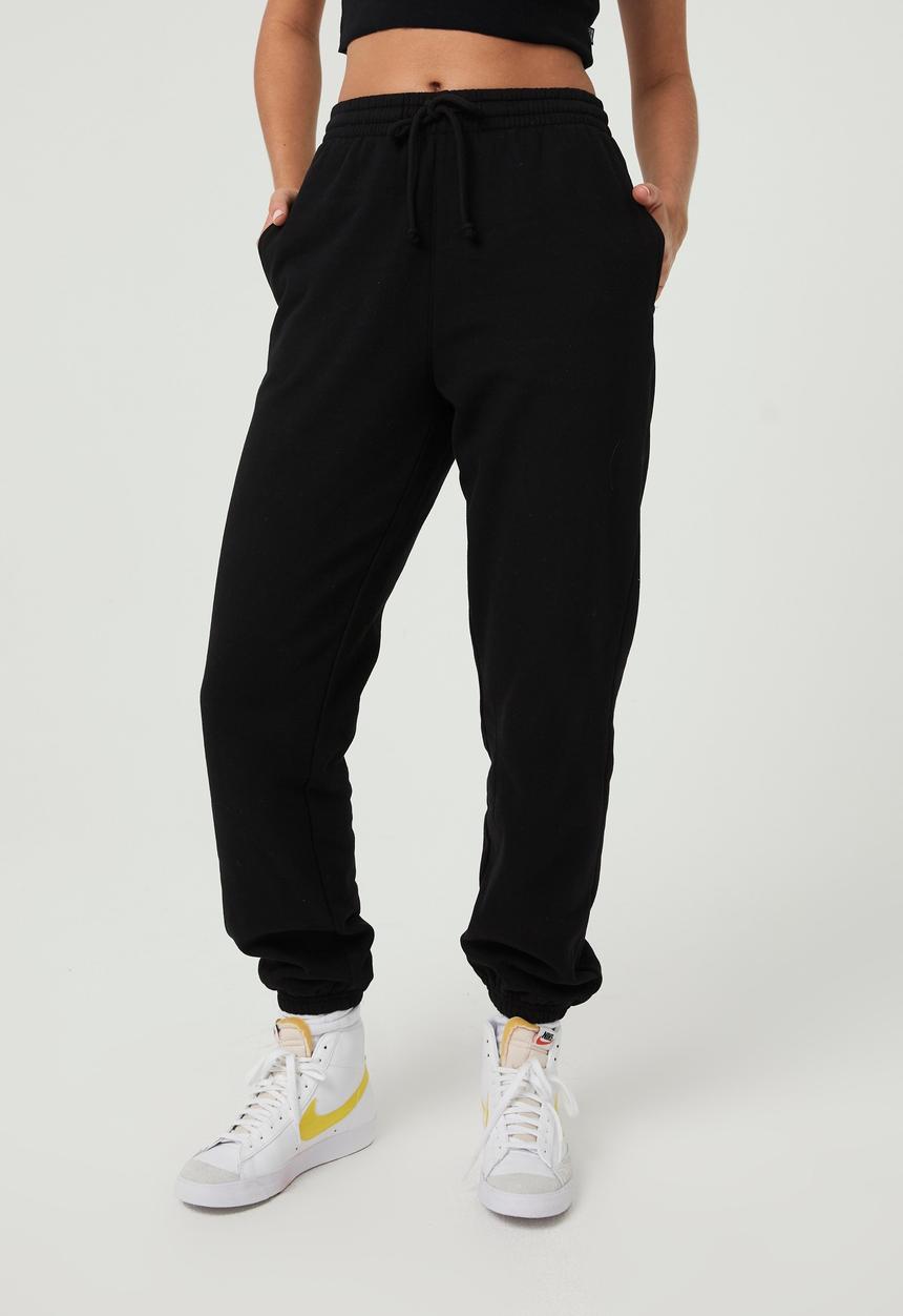 Cotton On - Plush gym track pant - black