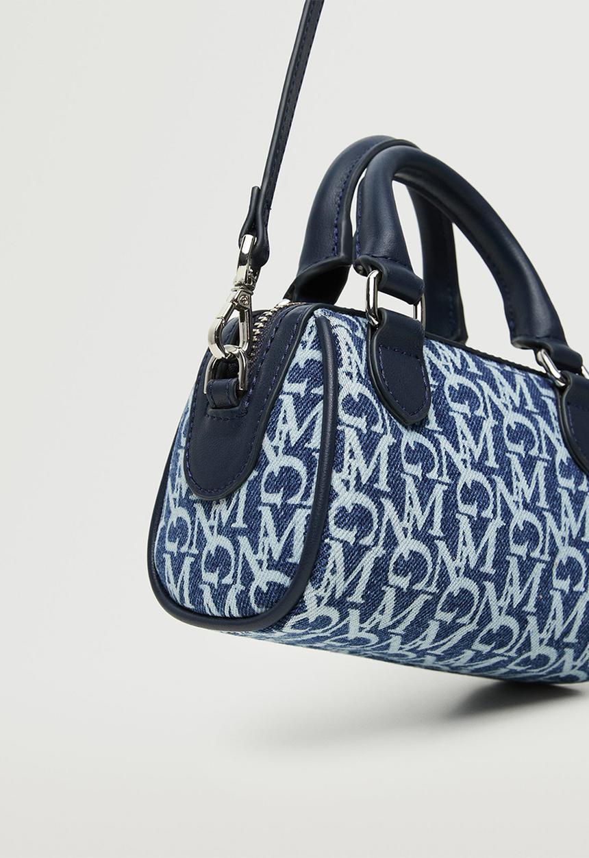 MANGO - Bag with mini logo - blue