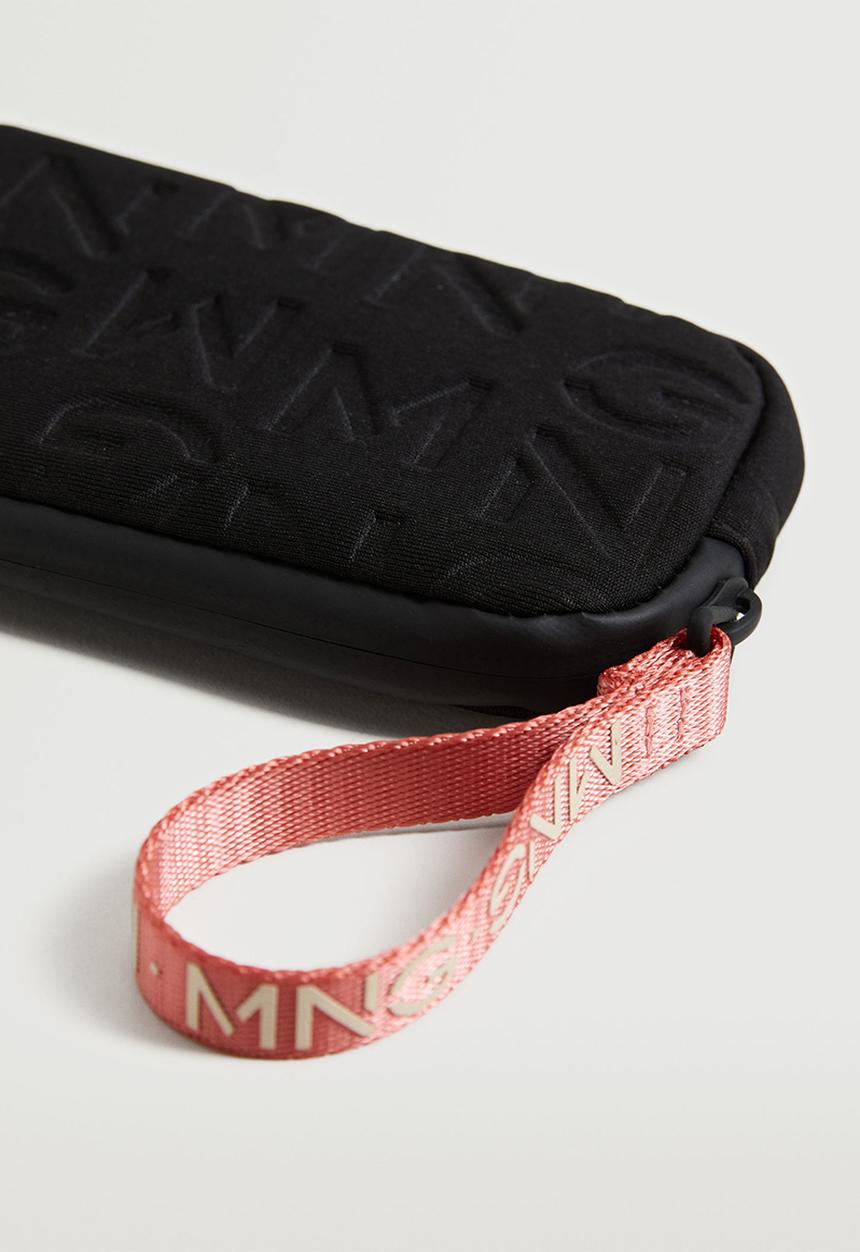 MANGO - Quilted coin purse - black