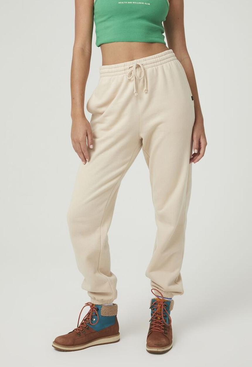 Cotton On - Plush gym track pant  - parchment