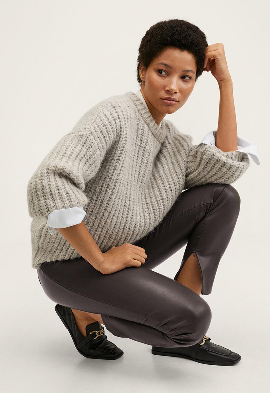 MANGO - Leggings londonpu - dark brown