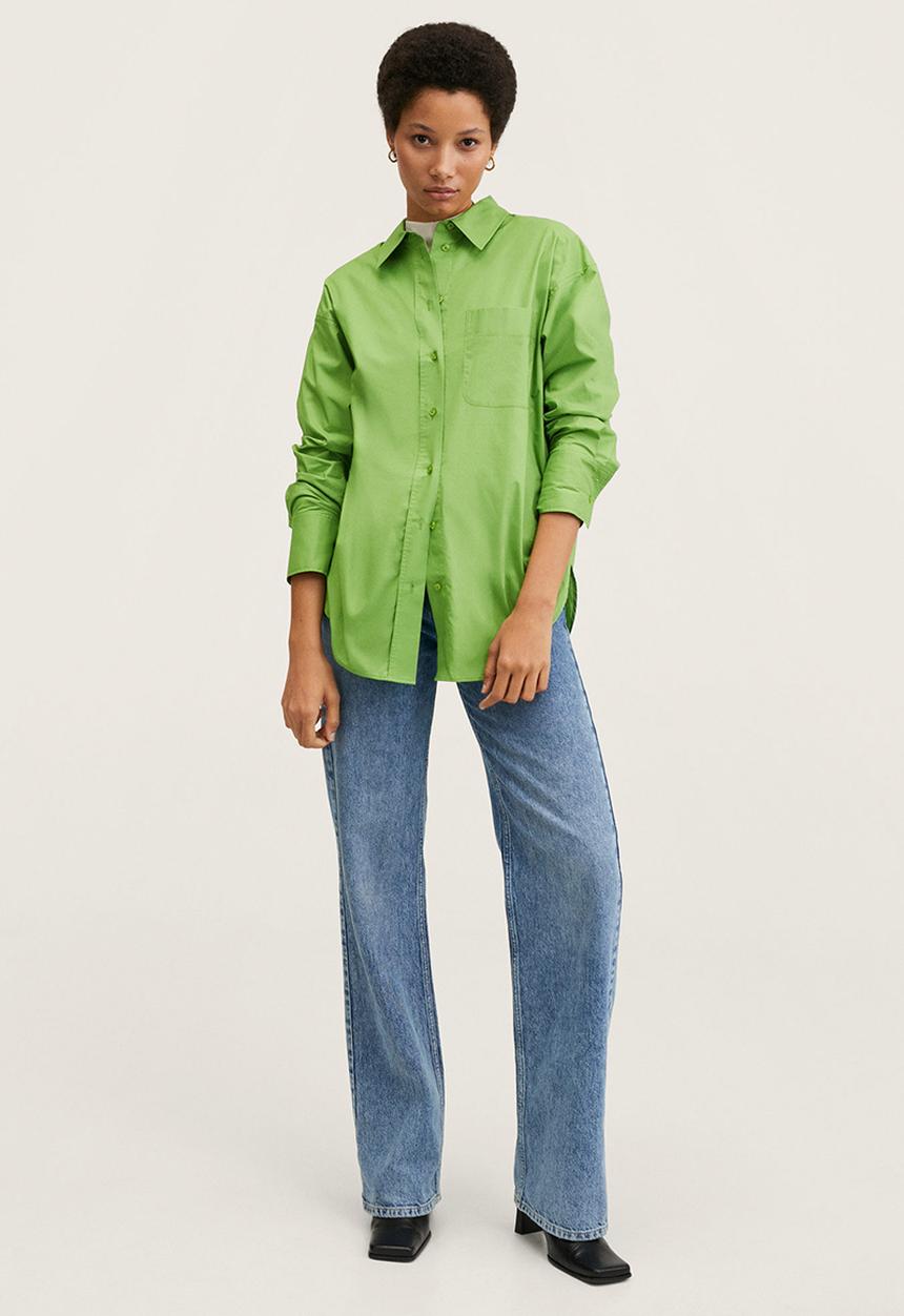 MANGO - Shirt regu - green