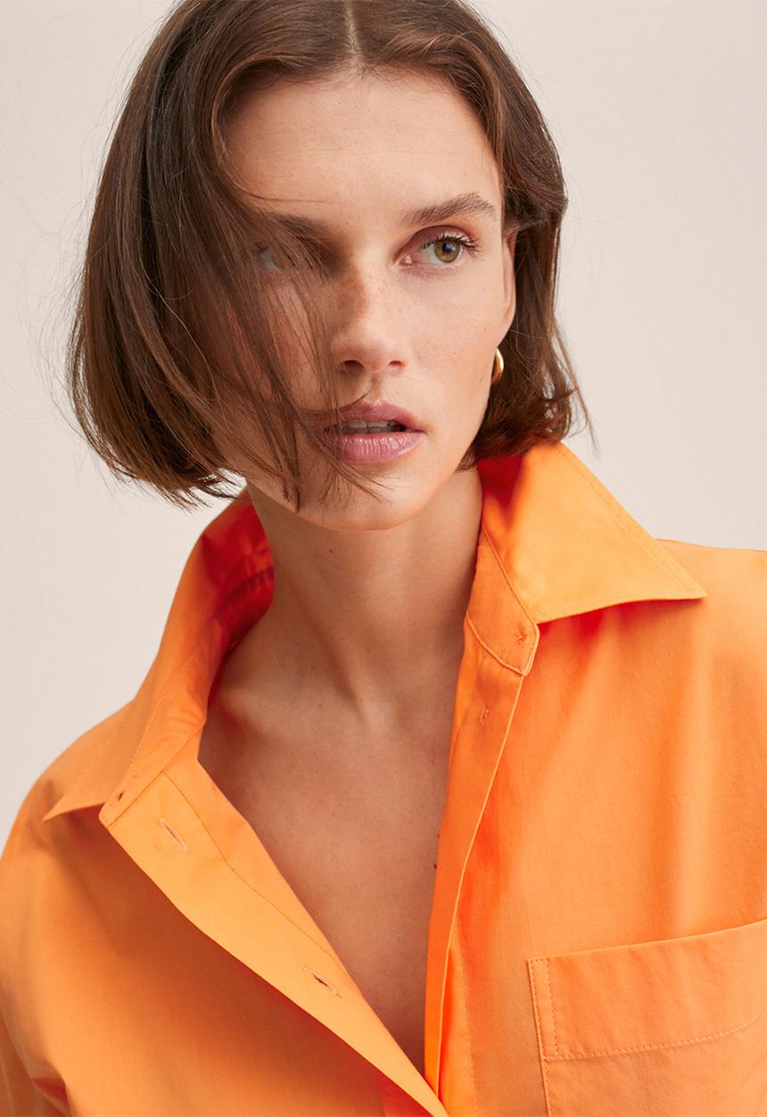 MANGO - Shirt regu - orange