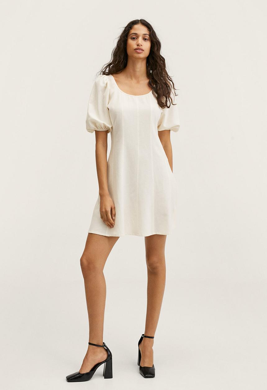 MANGO - Dress mogambo-h - beige