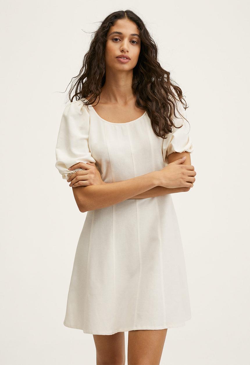MANGO - Dress mogambo-h - beige
