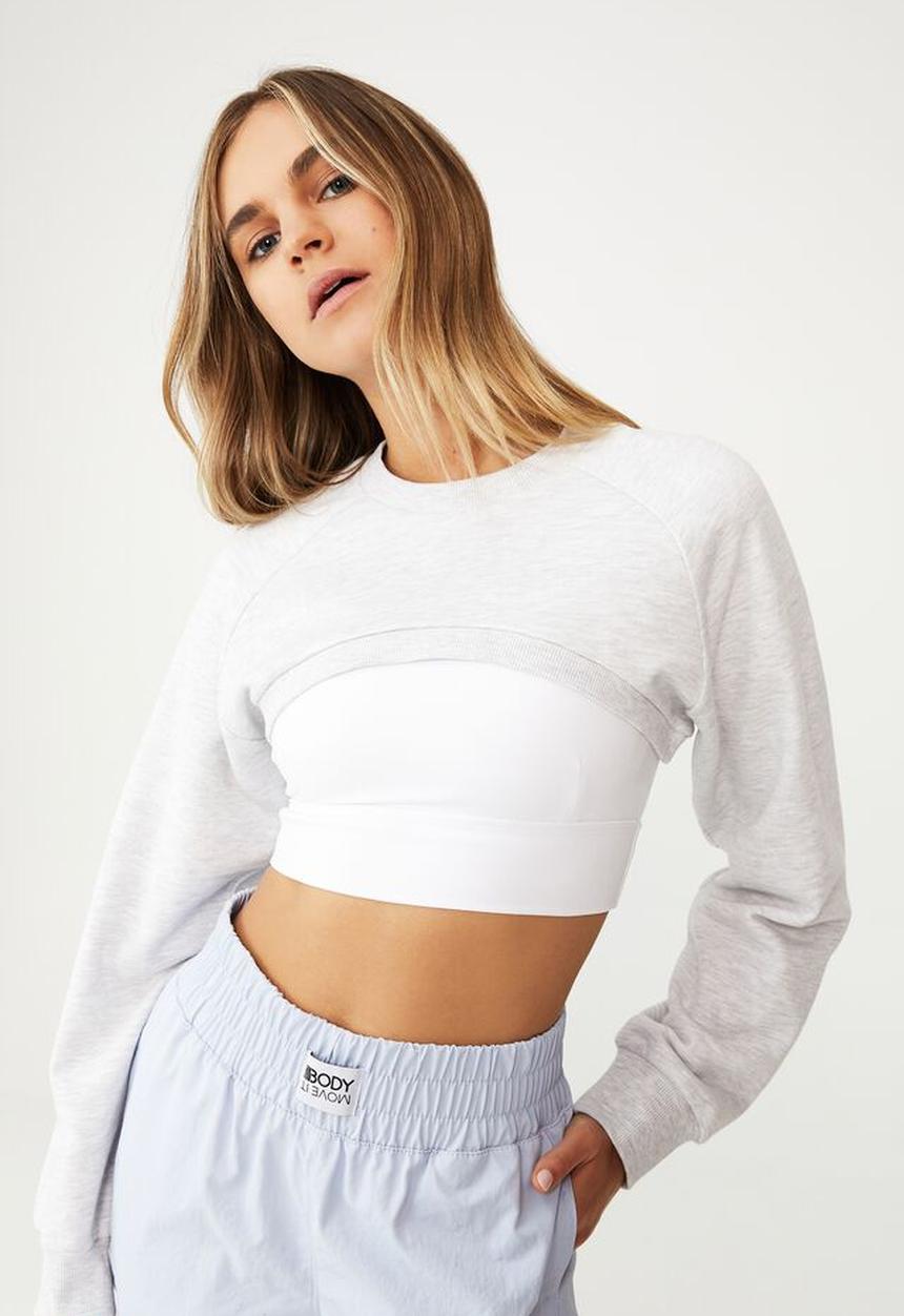 Cotton On - Fleece shrug - cloudy grey marle