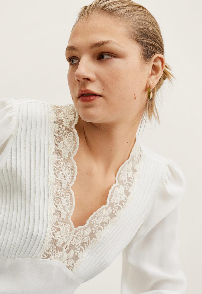 MANGO - Blouse leonor - off white 