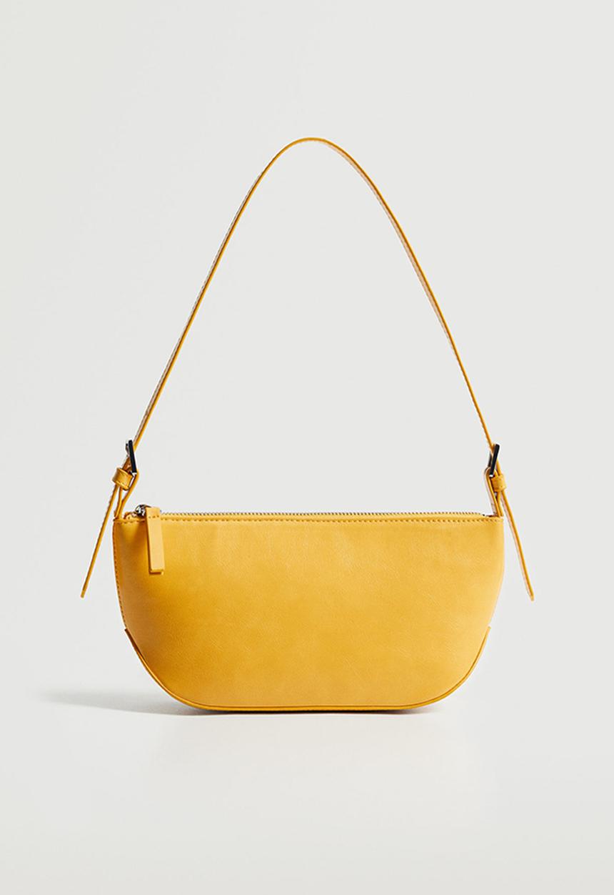 MANGO - Baguette bag - yellow