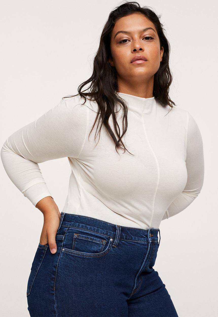 MANGO - Plus jeans sienna - open blue
