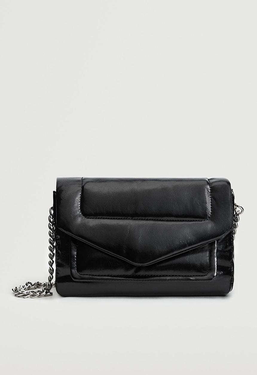 MANGO - Flap chain bag - black