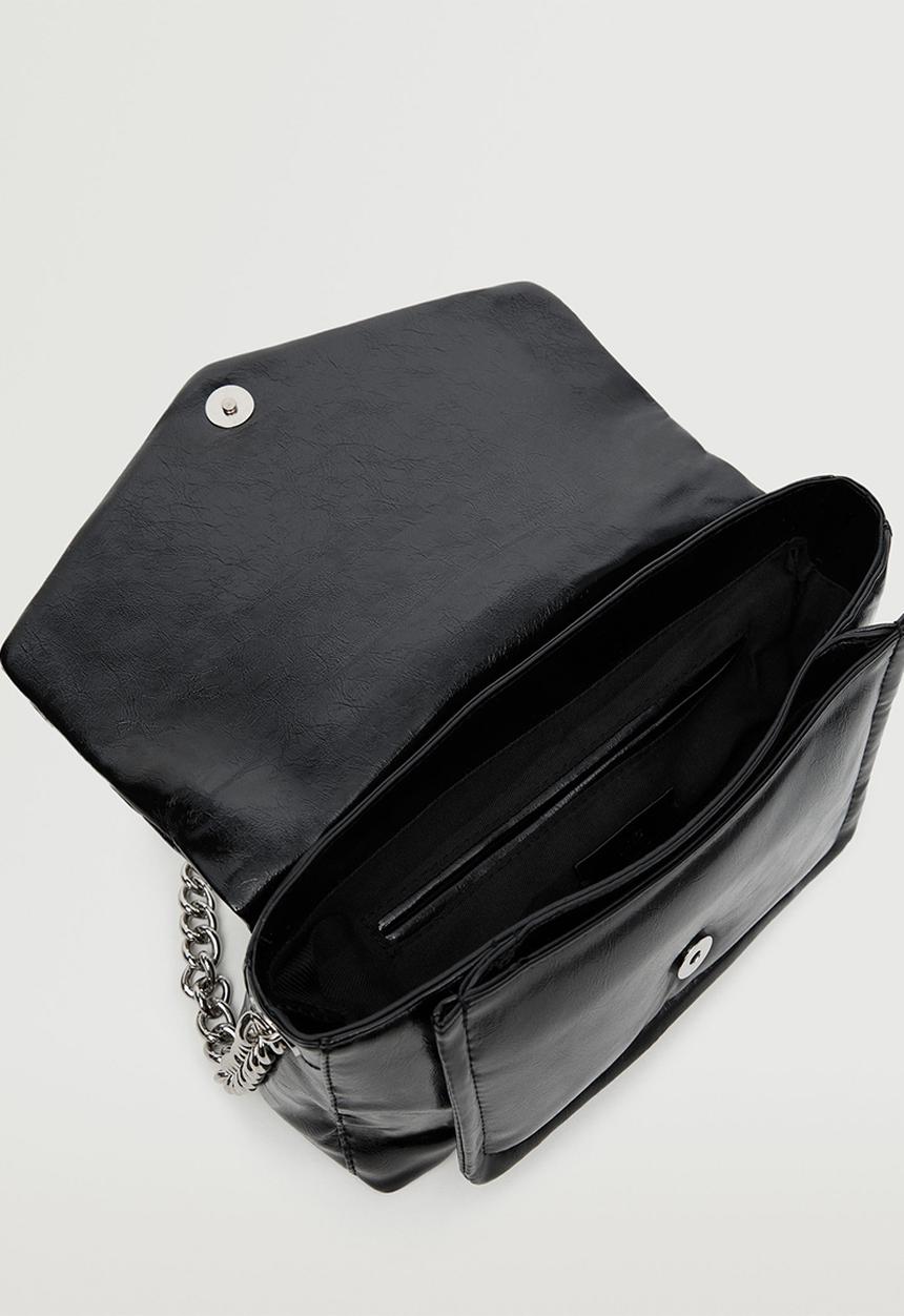 MANGO - Flap chain bag - black