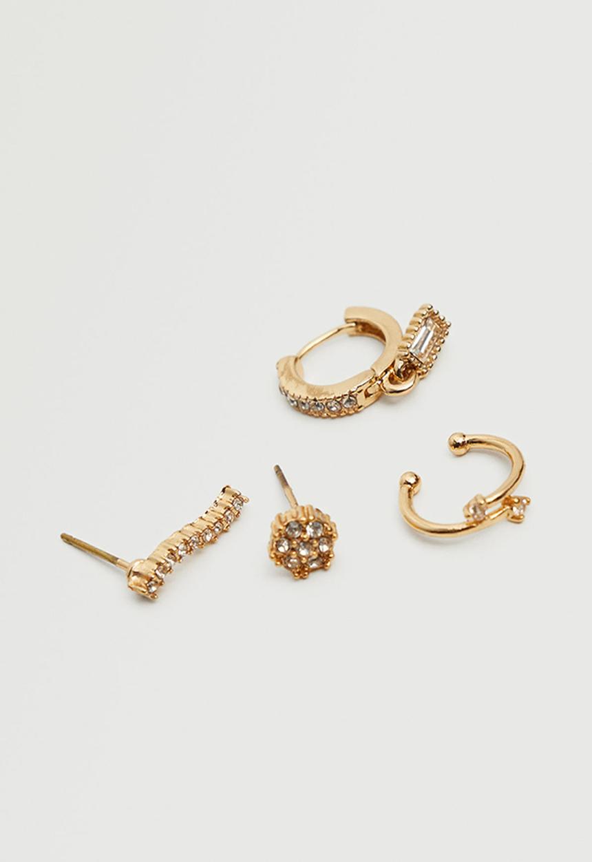 MANGO - Piercing pack earrings - gold