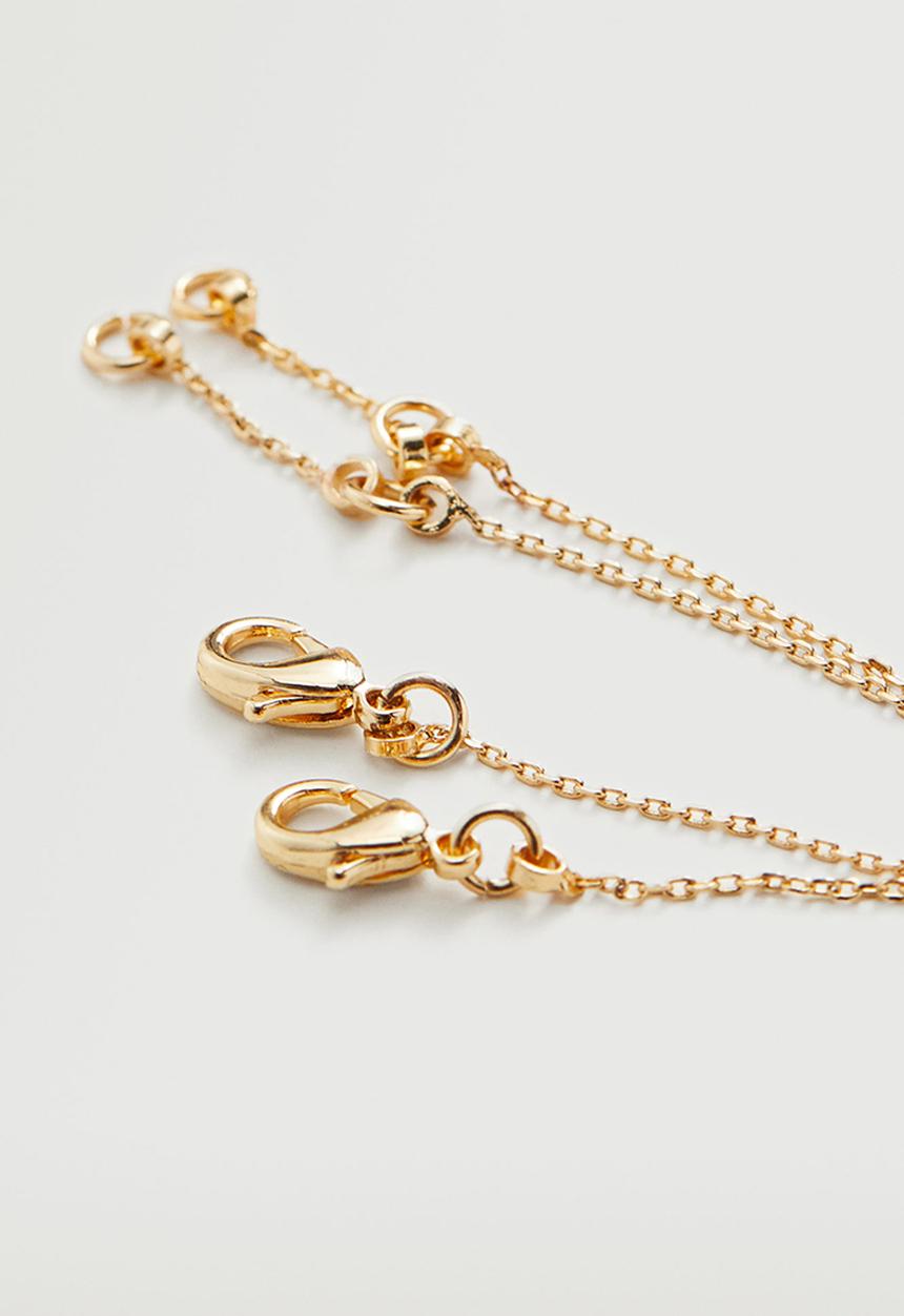 MANGO - Crystal beaded bracelet - gold