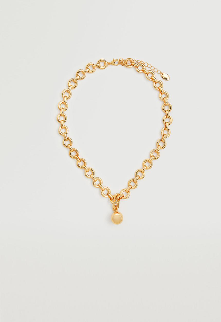 MANGO - Tassel pendant necklace - gold