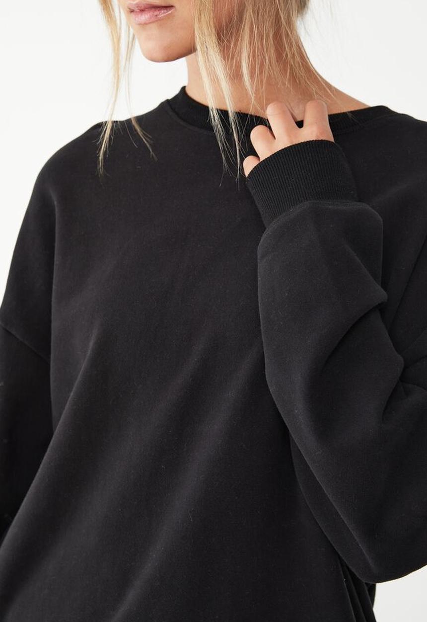 Cotton On - Plush oversized crew - black
