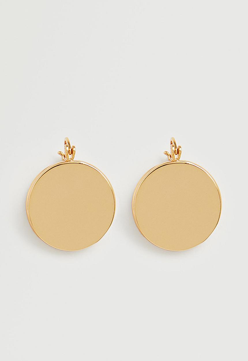 MANGO - Circular pendant earrings - gold