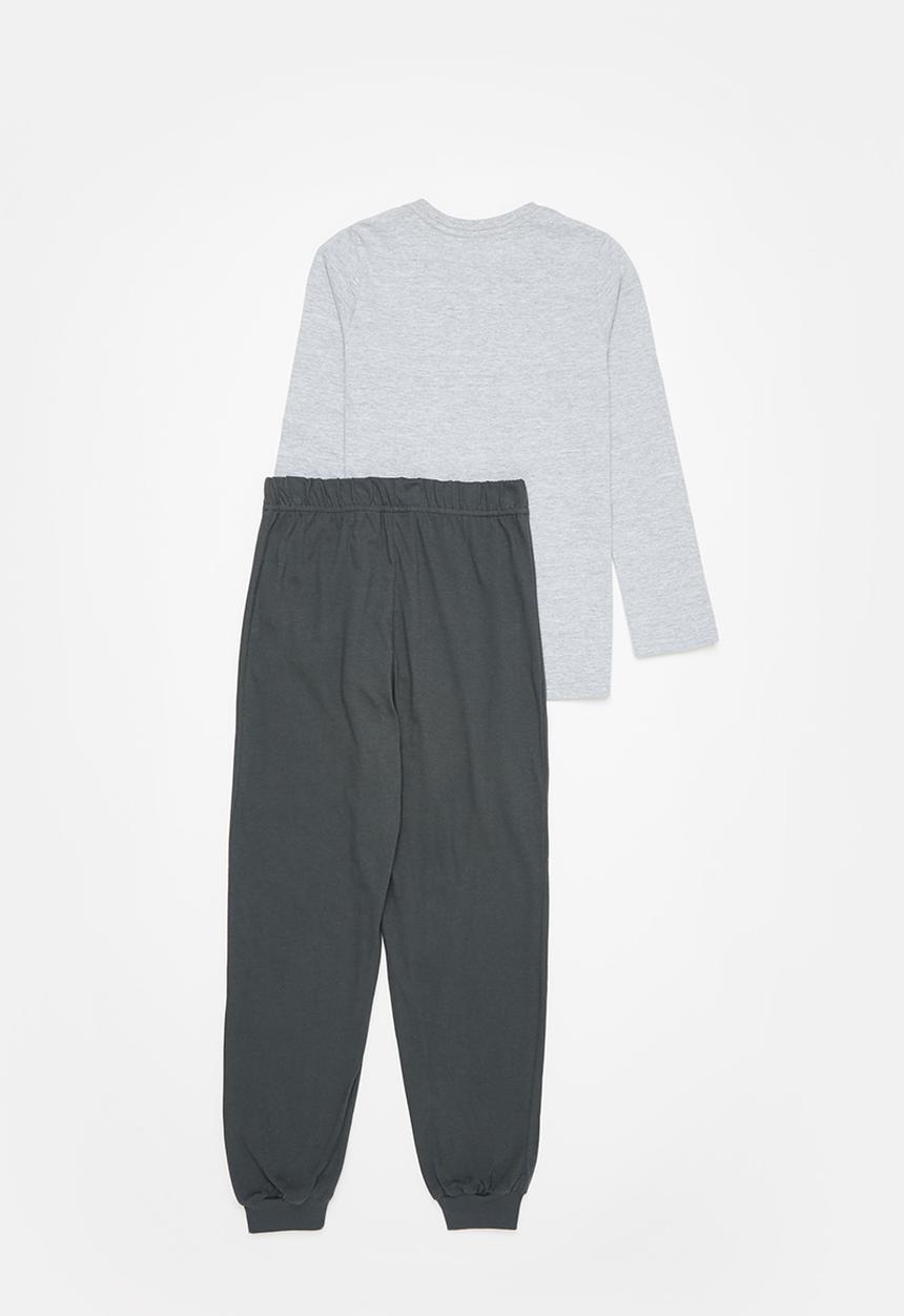 Rebel Republic - Boys top & pants pj set - grey/charcoal