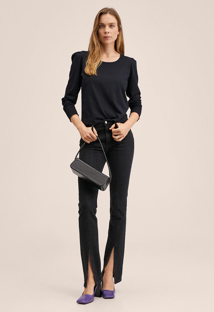 MANGO - T-shirt vicky2 - black