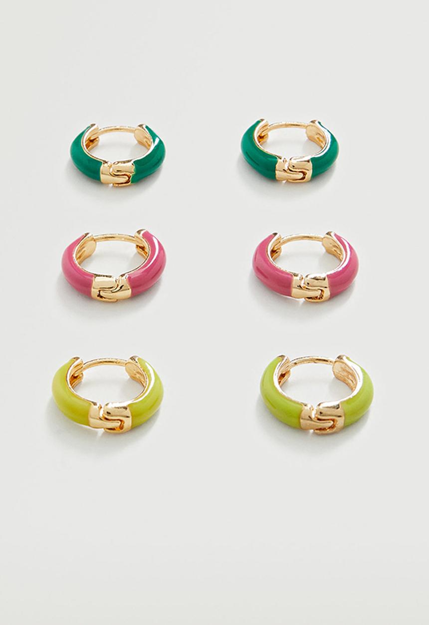 MANGO - Mixed hoop  earrings - gold
