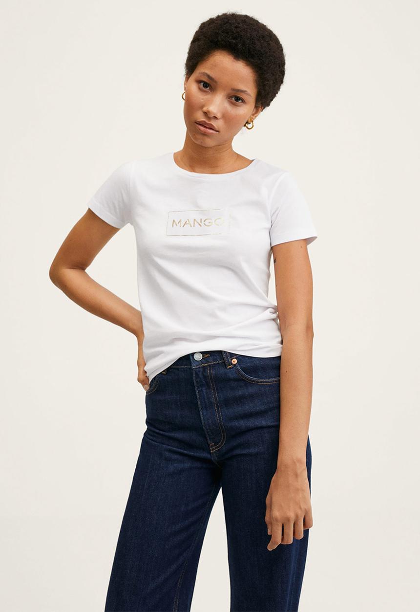 MANGO - T-shirt pstmango - white