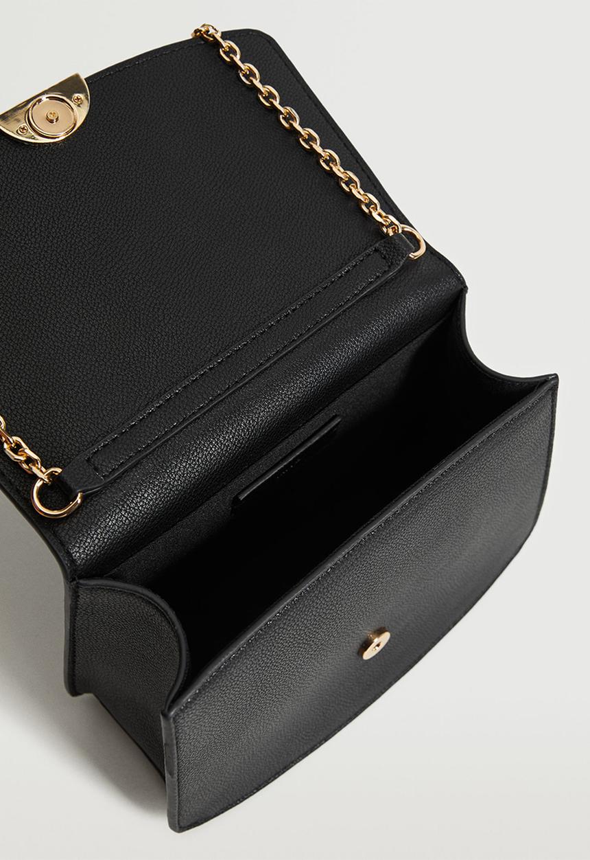 MANGO - Flap chain bag - black
