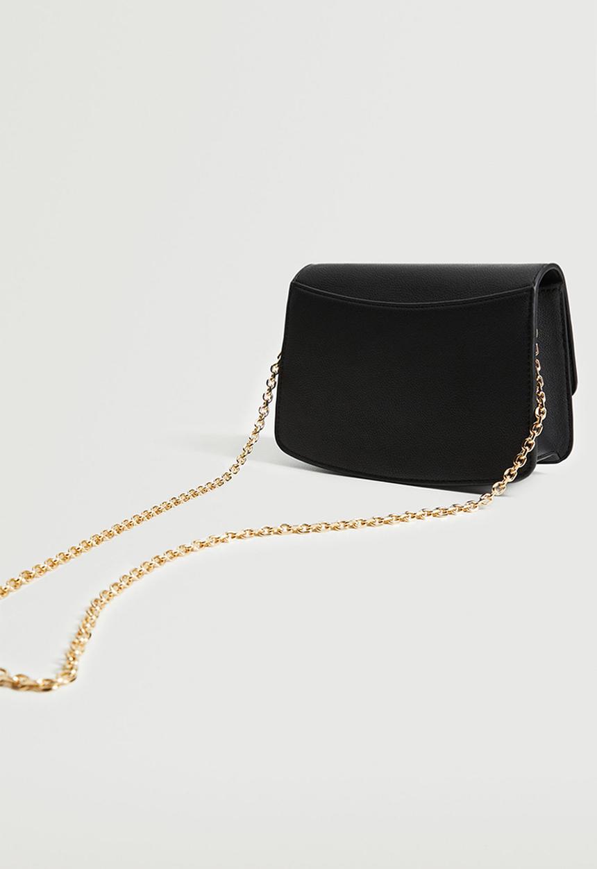 MANGO - Flap chain bag - black